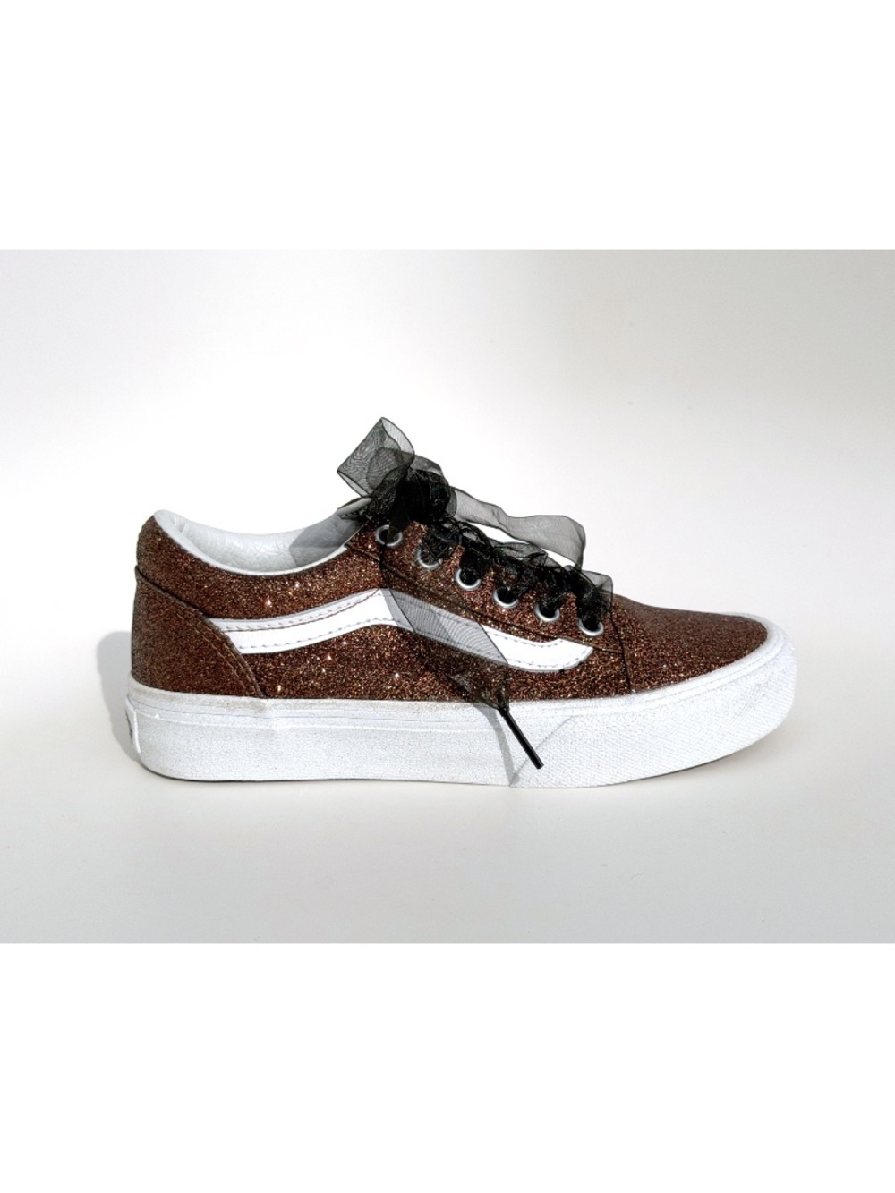 Vans Glitter Old Skool Bronze Sparkle - Kids Youth Size 1.0
